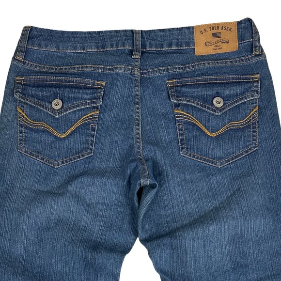 US Polo Assn Low Rise Slim Straight Womens Stretch Jeans, Size 32/33 - Picture 5 of 13